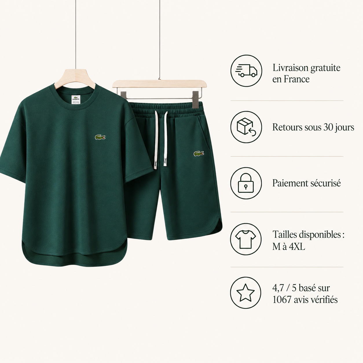 Completo estivo LC™ composto da t-shirt e pantaloncini performanti.